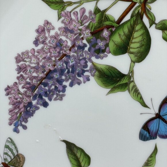 Portmeirion Lilacs Fire & Ice Botanic Garden 12" Round Serving Platter England - Picture 5 of 9